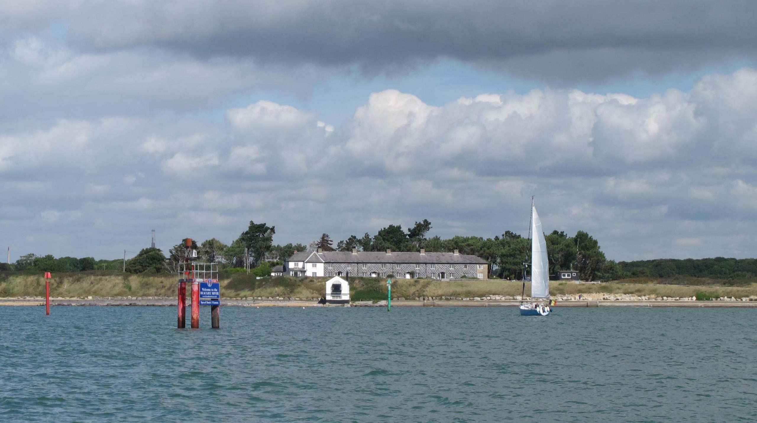 Navigating the Beaulieu River on a cold winter’s day