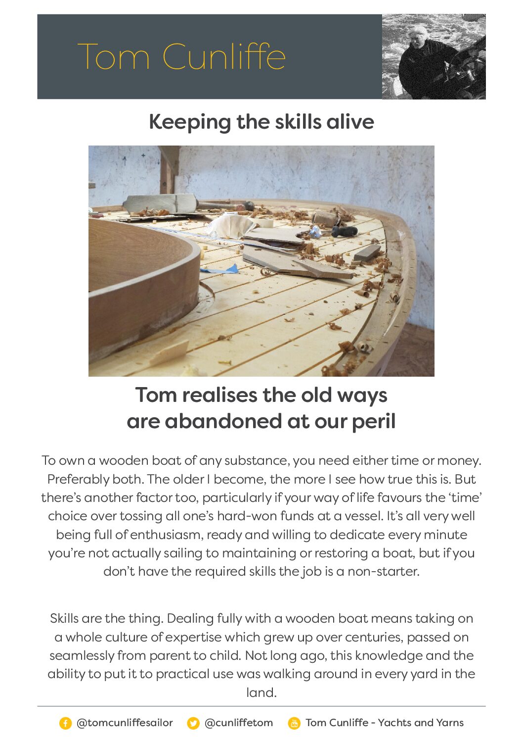Keeping the skills alive