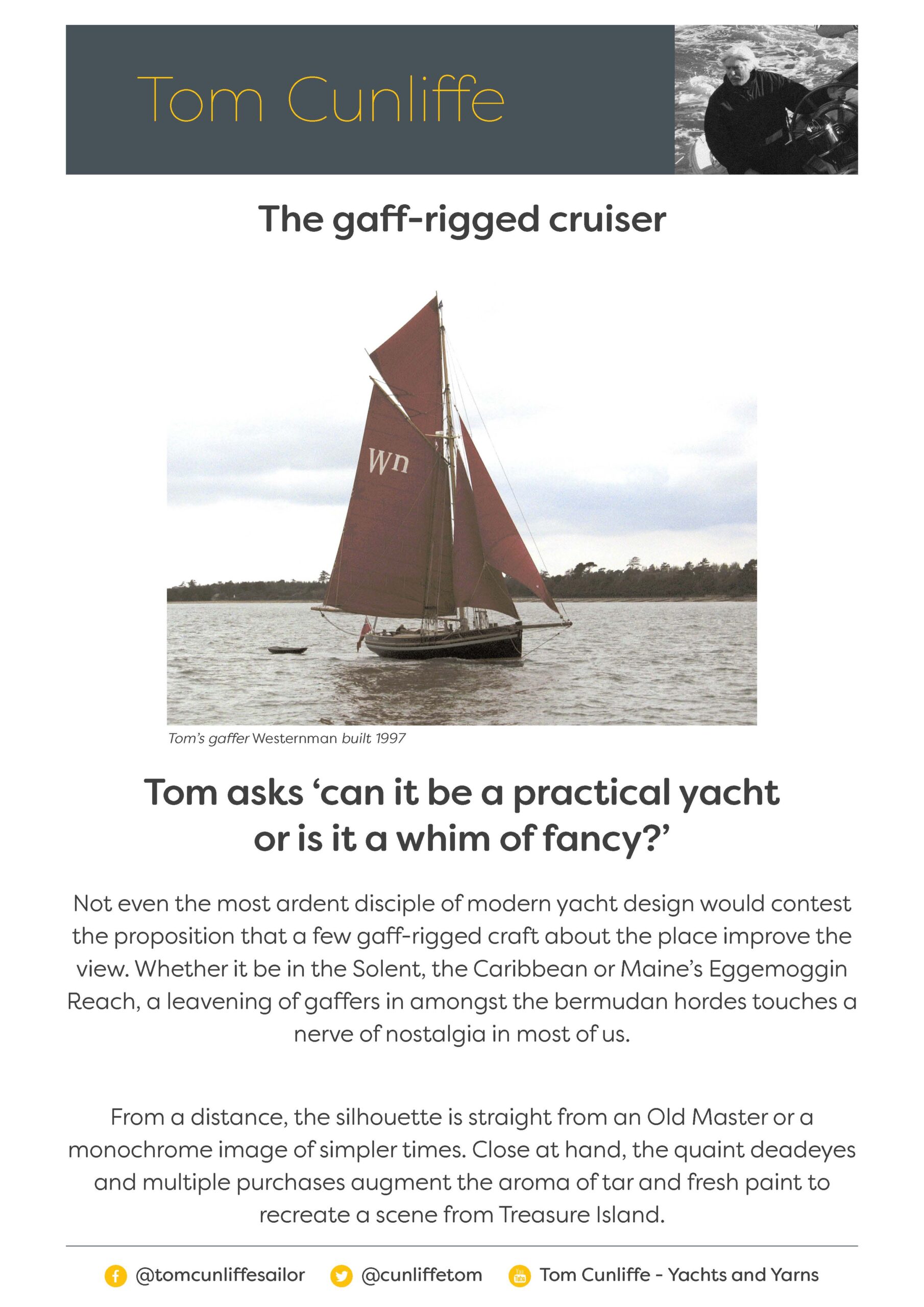 The Gaff-rigged cruiser - Tom Cunliffe