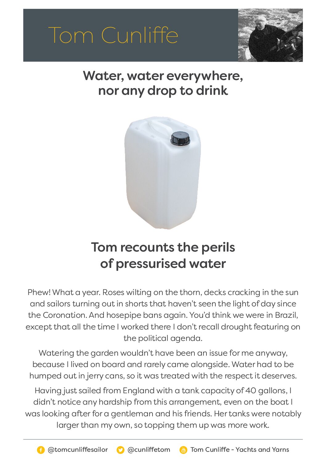 Water, water everywhere, nor any drop to drink