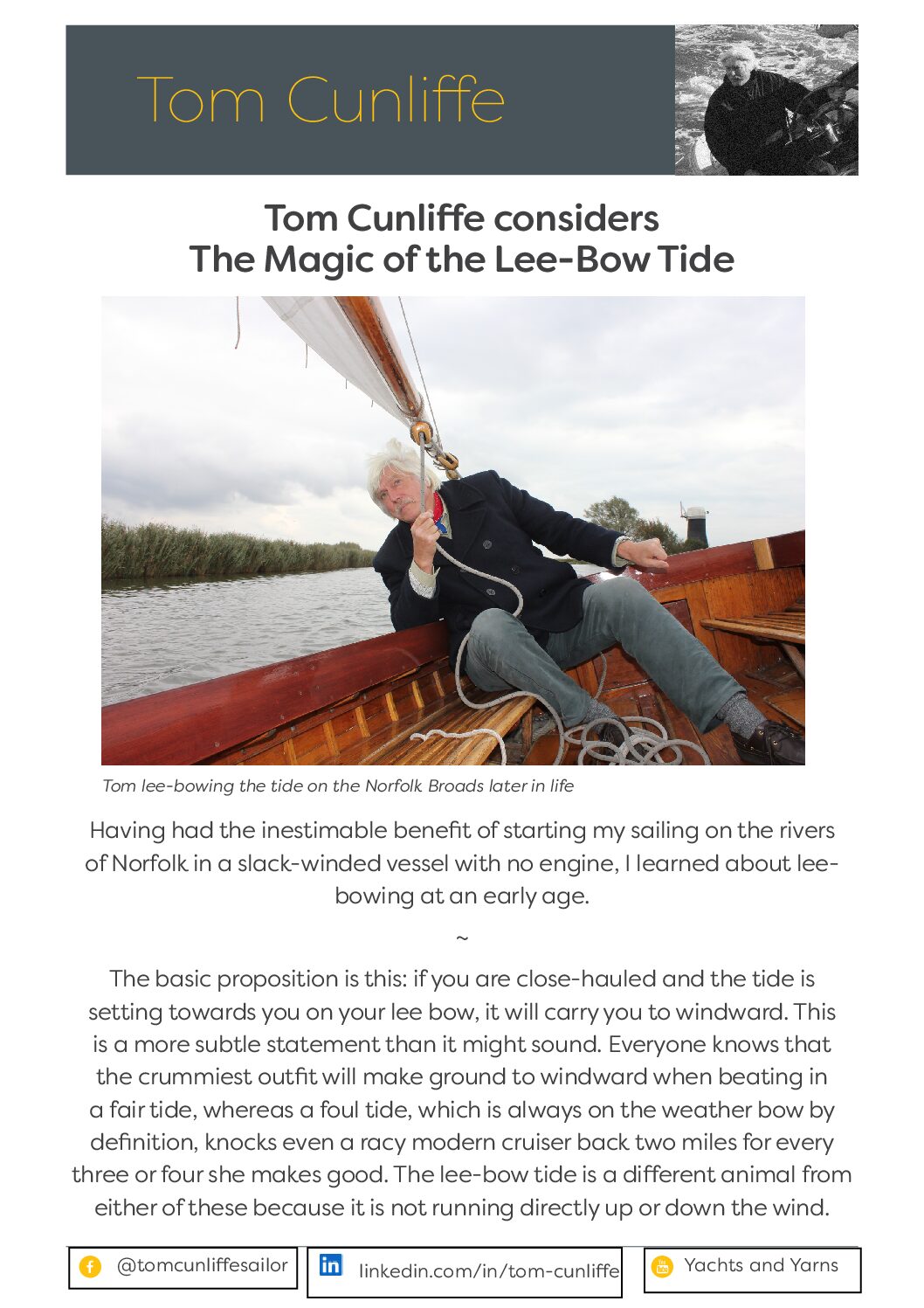 Lee-bowing the tide
